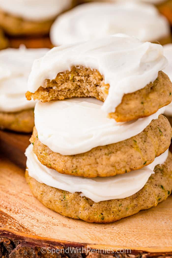 Indulge in Moist Zucchini Cookies with Cloud-Like Cream Cheese Frosting